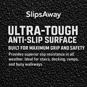 Non - Slip Decking Strips | Anti - Slip GRP Strips for Wood & Composite Decking - Slips Away - Decking strips - Black 500mmx50mm - 