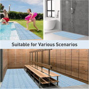 Non-slip shower mat, 90x40cm, anti-mould, extra long, with suction cups. Suitable for showers and bathtubs - CUT TO SIZE