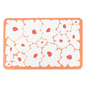 Orange Flowers Bathmat - Floral Shower Mat - Floral Bathroom Decor - Flower Shower Decor - Orange Bath Mat - White Stone Non Slip Bath Mat - Slips Away - 1344555039 -