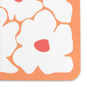 Orange Flowers Bathmat - Floral Shower Mat - Floral Bathroom Decor - Flower Shower Decor - Orange Bath Mat - White Stone Non Slip Bath Mat - Slips Away - 1344555039 -