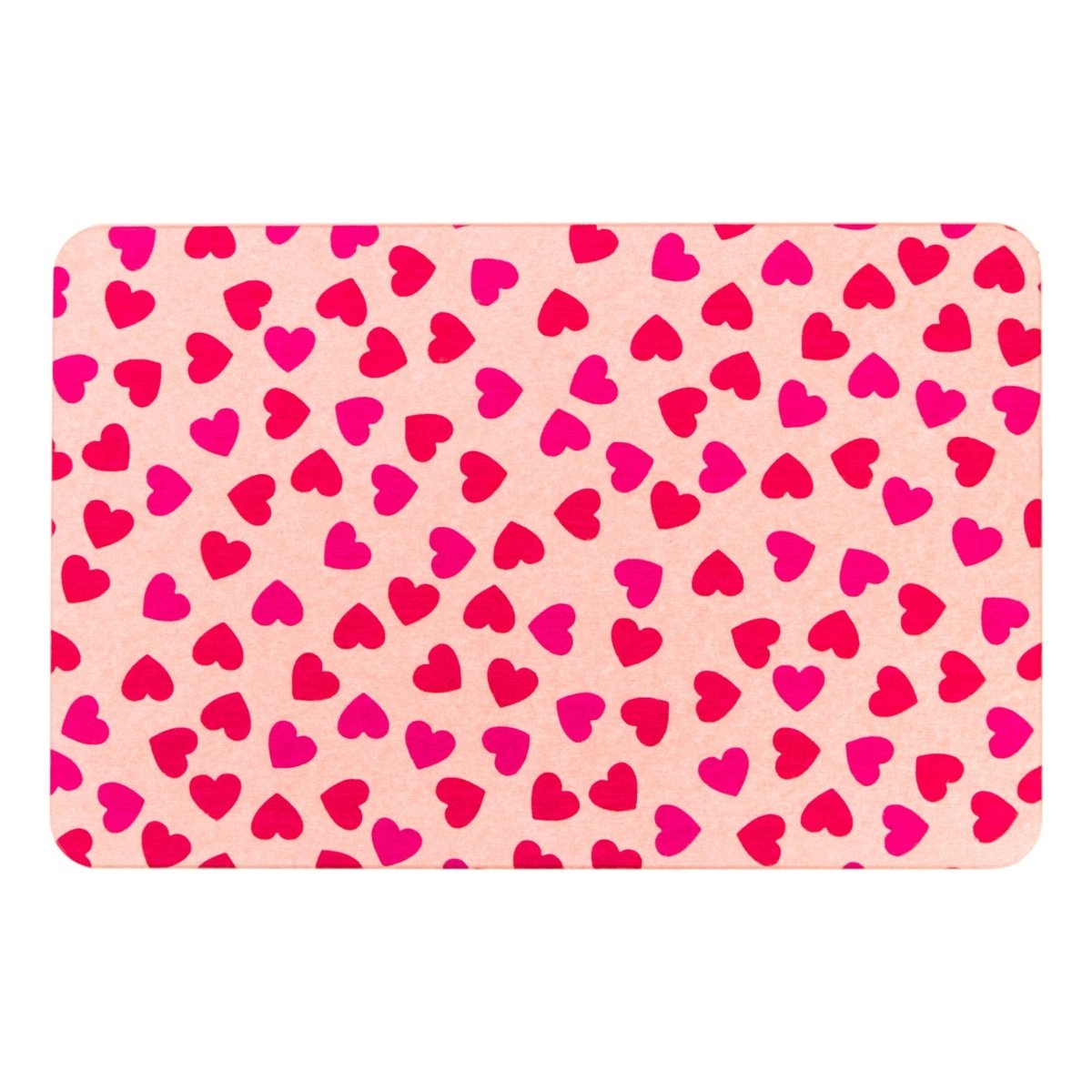 Pink Hearts Bathmat - Minimalist Valentine Bathmat - Abstract Hearts Bathroom Mat - Classical Bathmat - Pink Stone Nonslip Bath Mat - Slips Away - 1330525012 -