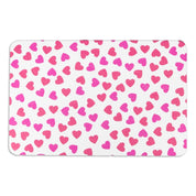 Pink Hearts Bathmat - Minimalist Valentine Bathmat - Abstract Hearts Bathroom Mat - Classical Bathmat - White Stone Nonslip Bath Mat - Slips Away - 1344546461 -