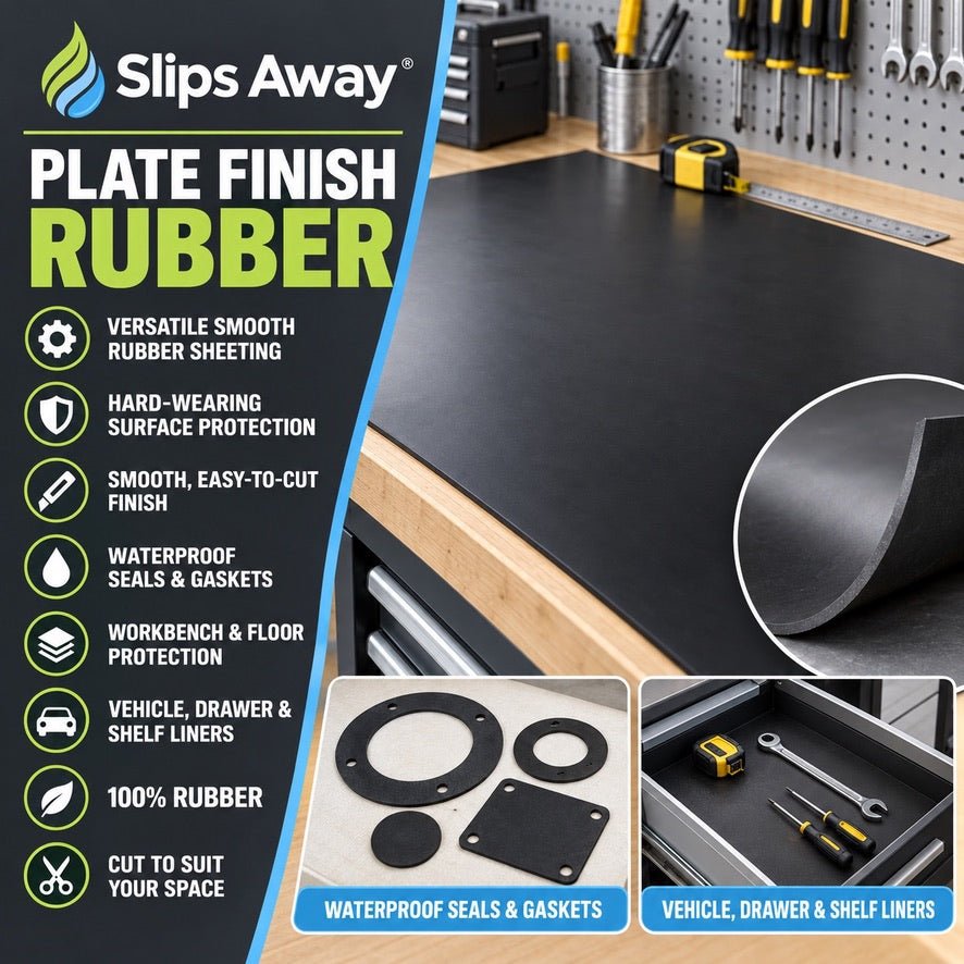 Plate Finish Rubber - Slips Away - PR3140C -