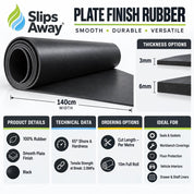 Plate Finish Rubber - Slips Away - PR3140C -