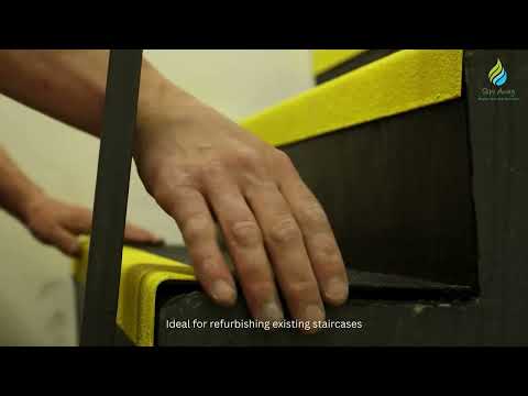 GRP Anti-Slip Stair Tread Covers | Heavy Duty Step Safety Solutions | Yellow