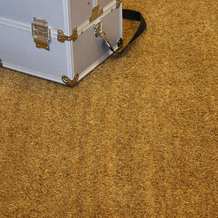 PVC Backed Coir Matting – Weather-Resistant Natural Coir Entrance Mat - Slips Away - CO1701 sample -