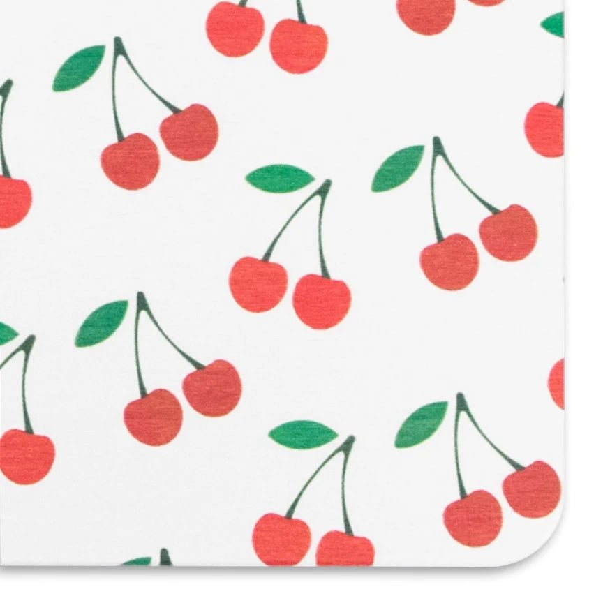 Red Cherries Bathmat - Cherry Blossom Bath Mat - Cute Bath Mat - Cherries Gift Bathroom Decor - Cherry Lover Gift - Stone Non Slip Bath Mat - Slips Away - 1330559958 -