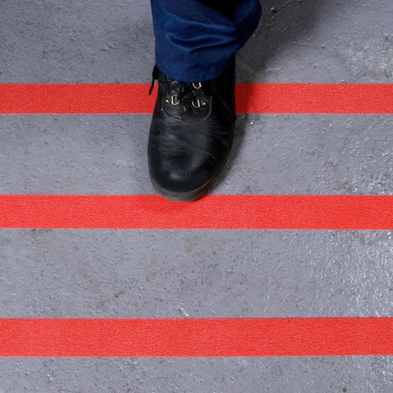 Red Non Slip Tape Roll Pro Standard Grade - Anti Slip Traction for Indoor/Outdoor Use - Slips Away - Anti slip tape - H3401R/50mm - 
