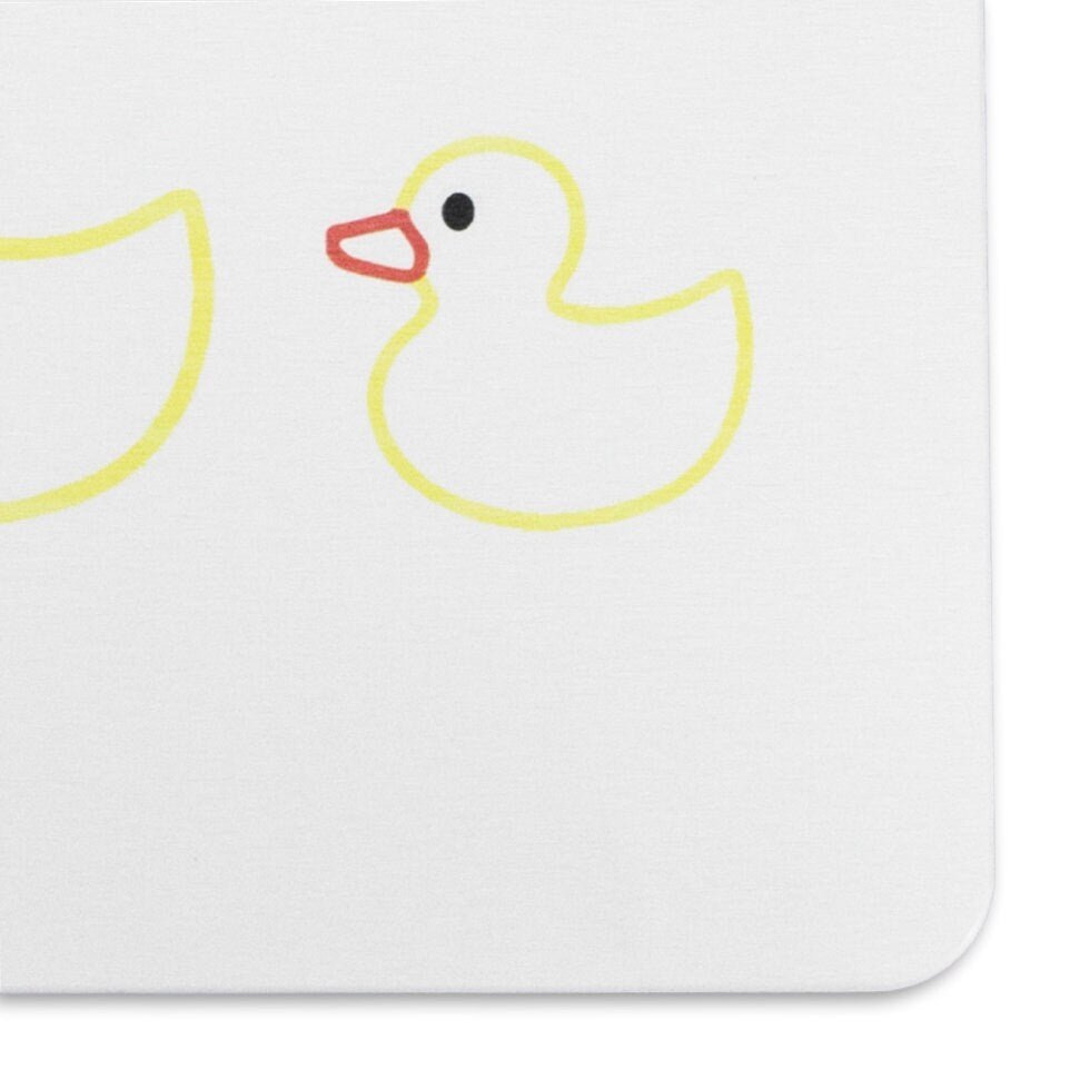 Rubber Duck Family Bathmat - White Stone Non Slip Bath Mat - Cute Bathmat - Bathroom Decor Mat - Kids Bathroom Mat - Antibacterial, 39X60Cm - Slips Away - Bath mat - 1344565281 -