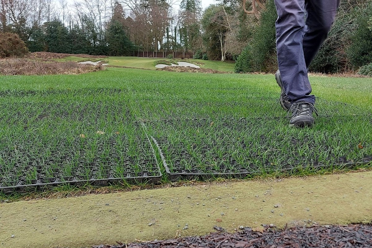 Rubber Grass Matting Roll L10.5m x W1m Safe Construction Walkway & 23mm Thickness - Slips Away - GKS1015 - 