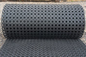 Rubber Grass Matting Roll L10.5m x W1m Safe Construction Walkway & 23mm Thickness - Slips Away - GKS1015 - 