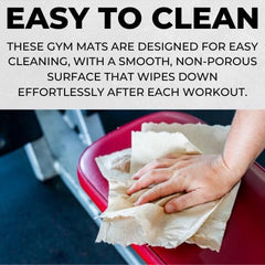 Rubber Gym Mats Twin Pack - Extra Heavy Duty, Non-Slip Commercial Grade Flooring - 48 Sq. Ft - 12mm Thick