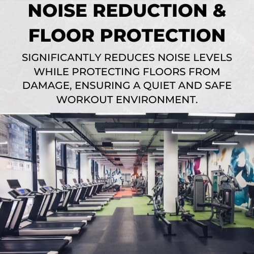 Rubber Gym Mats Twin Pack - Extra Heavy Duty, Non-Slip Commercial Grade Flooring - 48 Sq. Ft - 12mm Thick
