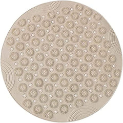 Shower Mat round Bath Mat PVC Bathroom Mat Antibacterial Bathtub Mat Non Slip Shower Mats with Suction Cups and Drain Holes, Machine Washable for Bathroom Bathtub Toilet(55X55Cm,Green)