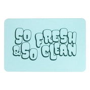 So Fresh & so Clean Bathmat - Funny Bath Mat - Cute Bathroom Decor - Funny Bathroom Decor - Housewarming Gift - Aqua Blue Non Slip Bath Mat - Slips Away - 1343895271 -