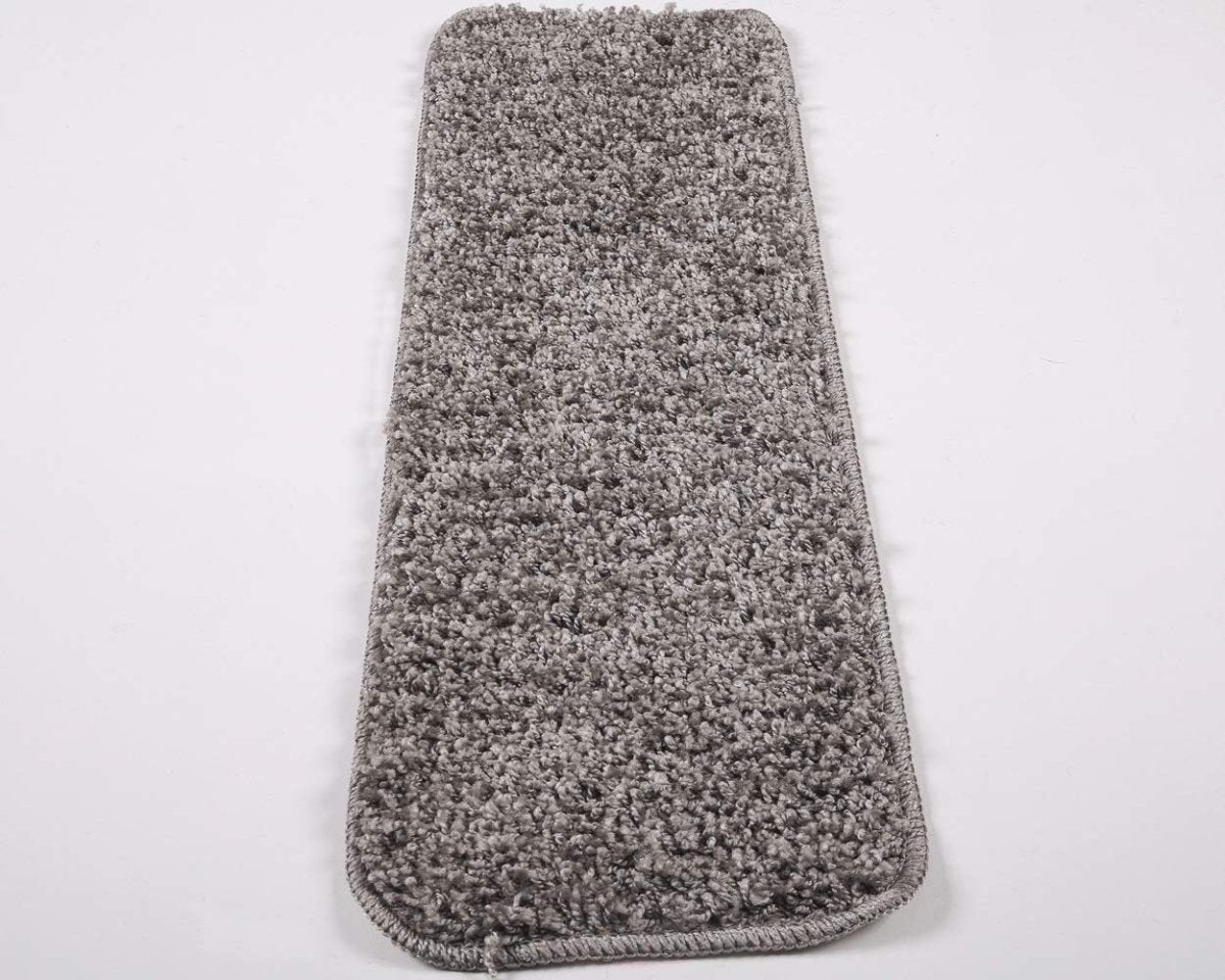 Soft Shaggy Carpet Stair Treads NON-SLIP Machine Washable Mats/Rugs, 22x67Cm, 30Mm Thickness - Slips Away - B084HKR3Y4 -