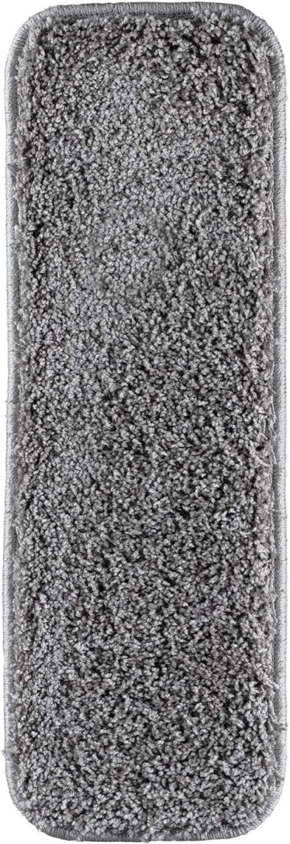 Soft Shaggy Carpet Stair Treads NON-SLIP Machine Washable Mats/Rugs, 22x67Cm, 30Mm Thickness - Slips Away - B084HKR3Y4 -