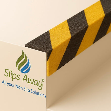 Stair & Step Nosing Cover Anti Slip Treads GRP Heavy Duty for High Traffic Areas - HAZARD - Slips Away - Stair nosing - 1x GRP nosing hazard 500mm - 