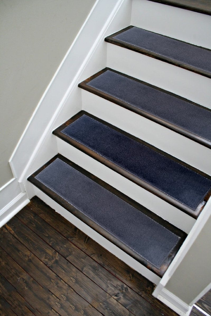 Stair Treads Carpet Shaggy, Fluffy Anthracite, Stair Carpet, Aesthetic Stair Runner, Ultra Thin Stair Mat, Modern Step Pad, Stairs Rug - Slips Away - 1576972508_3982286875 -