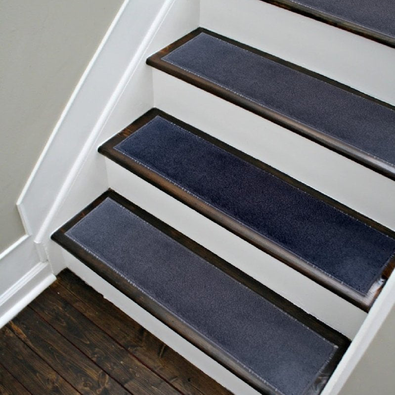 Stair Treads Carpet Shaggy, Fluffy Anthracite, Stair Carpet, Aesthetic Stair Runner, Ultra Thin Stair Mat, Modern Step Pad, Stairs Rug - Slips Away - 1576972508_3982286875 -