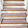 Stair Treads Carpet Shaggy, Fluffy Pink, Stair Carpet, Aesthetic Stair Runner, Ultra Thin Stair Mat, Modern Step Pad, Stair Rug, Treads - Slips Away - 1590440765_3978766879 -
