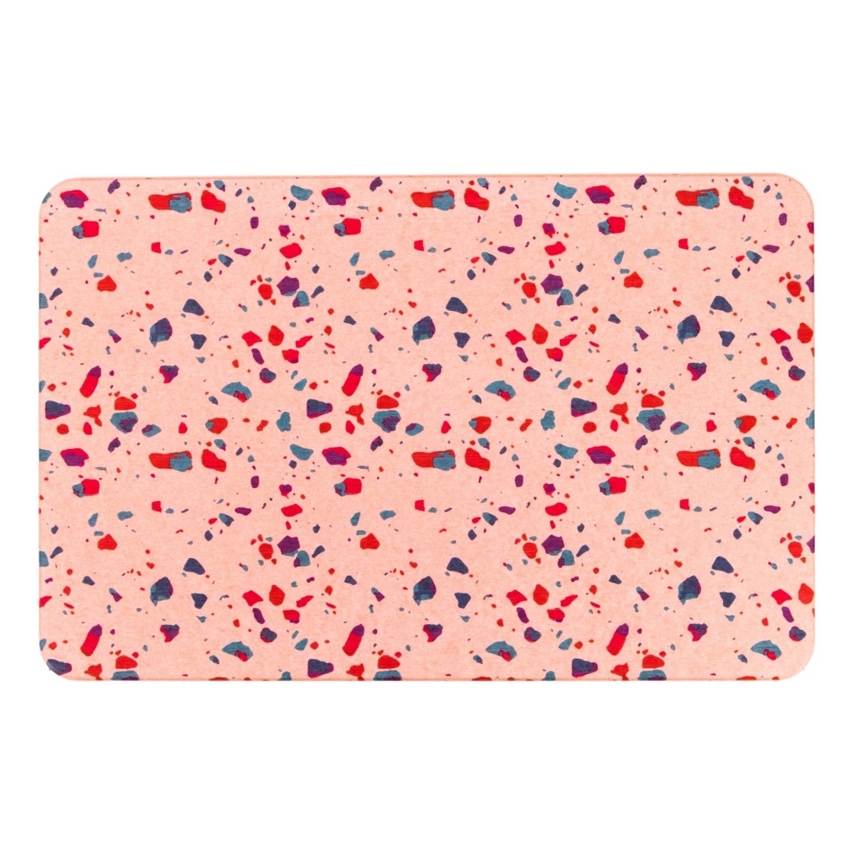 Terrazzo Bathmat - Geometric Bathmat - Neutral Color Bathroom Decor - Abstract Mat - Modern Bathroom Decor - Pink Stone Non Slip Bath Mat - Slips Away - 1344506585 -