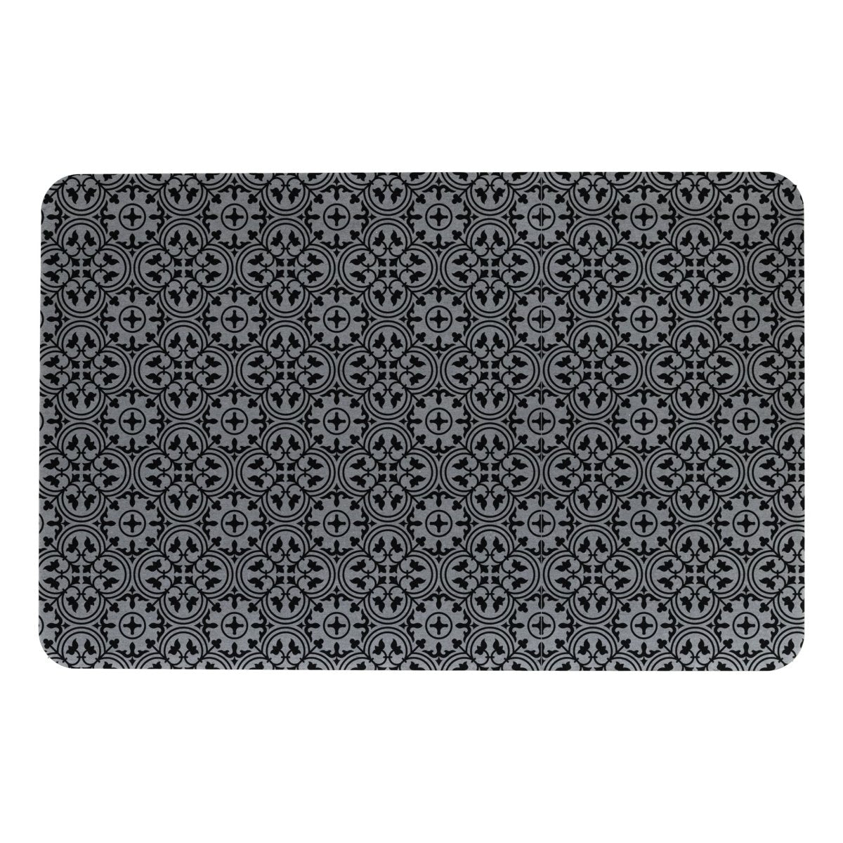 Tile Grey Stone Non Slip Bath Mat - Quick Dry Bath Mats for Bathroom - Eco-Friendly Easy to Clean Modern Anti-Mould Bathroom Mat - 60 X 39Cm - Slips Away - Bath mat - 1609396406 -