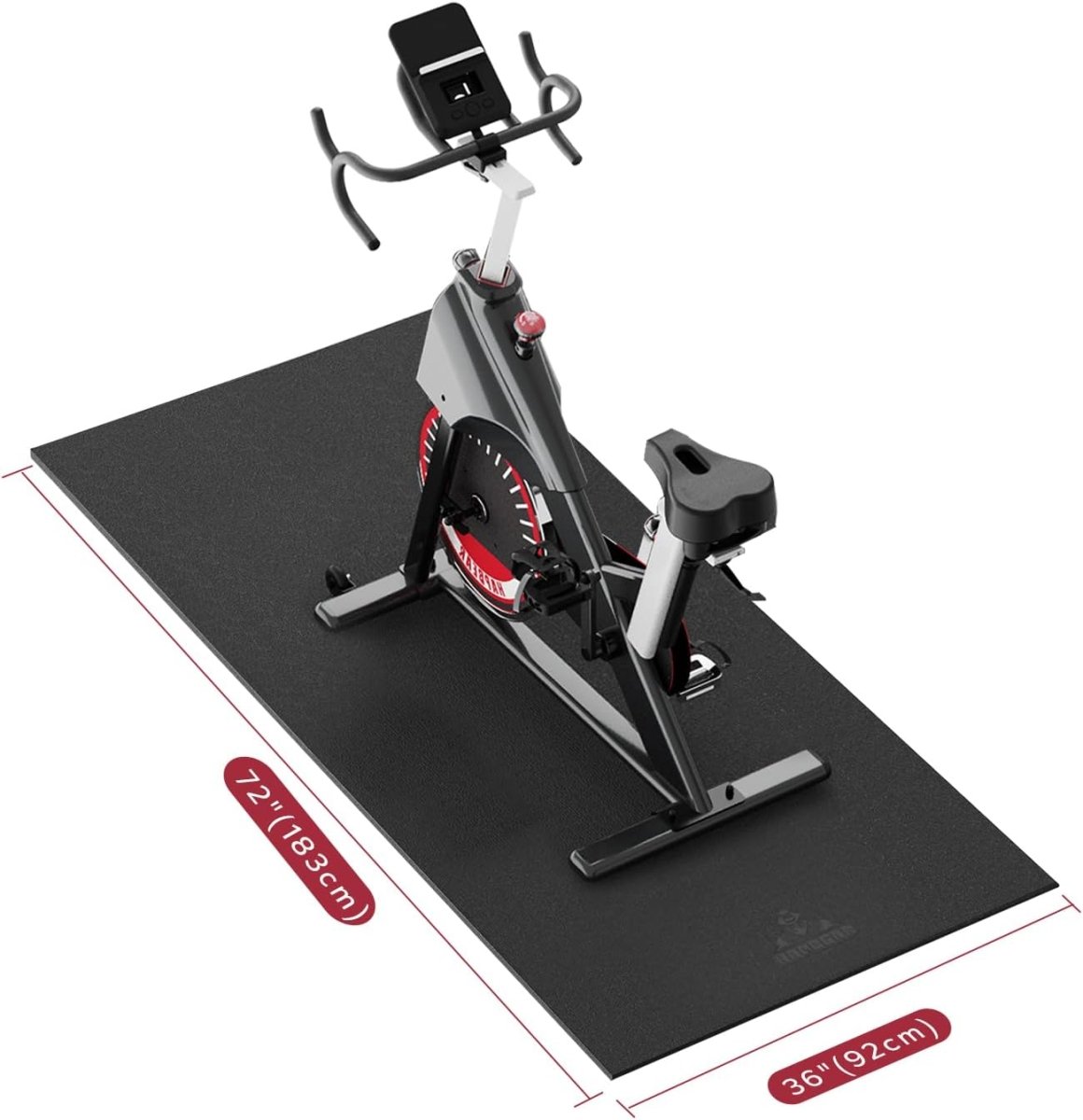 Treadmill Exercise Bike Mat: Heavy-duty, non-slip, waterproof floor protector for noise reduction