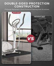 Treadmill Exercise Bike Mat: Heavy-duty, non-slip, waterproof floor protector for noise reduction