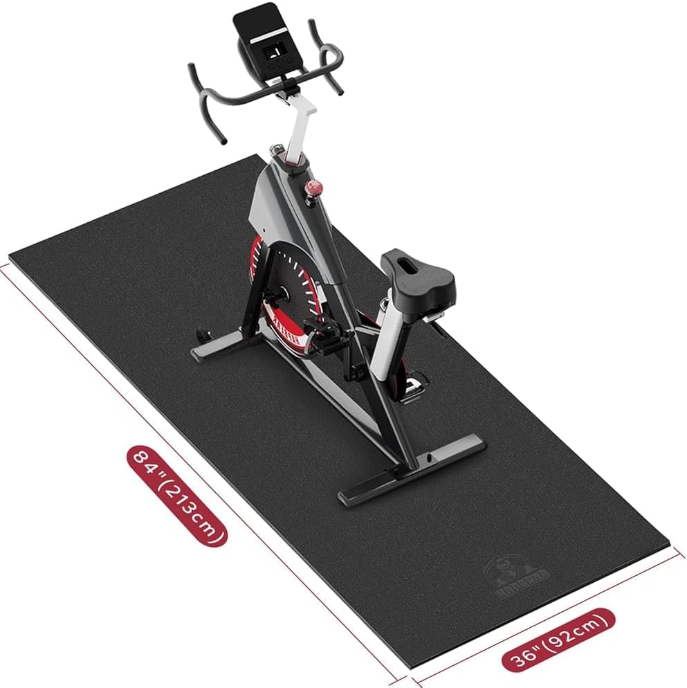 Treadmill Exercise Bike Mat: Heavy-duty, non-slip, waterproof floor protector for noise reduction