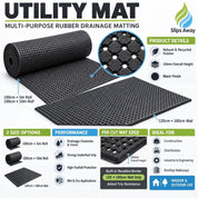 Utility hard wearing multi-purpose mat - Slips Away - UT3933 -