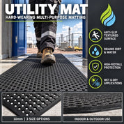 Utility hard wearing multi-purpose mat - Slips Away - UT3933 -