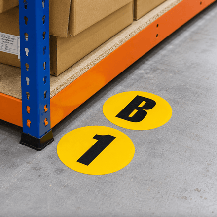 Warehouse Adhesive Number Floor Identification Markers - 190mm - Slips Away - Anti slip tape - H7503 - 1 - 