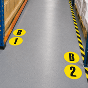 Warehouse Adhesive Number Floor Identification Markers - 190mm - Slips Away - Anti slip tape - H7503 - 1 - 