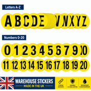 Warehouse Adhesive Number Floor Identification Markers - 190mm - Slips Away - Anti slip tape - H7503 - 1 - 