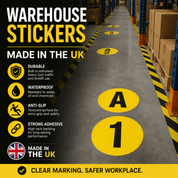 Warehouse Adhesive Number Floor Identification Markers - 190mm - Slips Away - Anti slip tape - H7503 - 1 - 