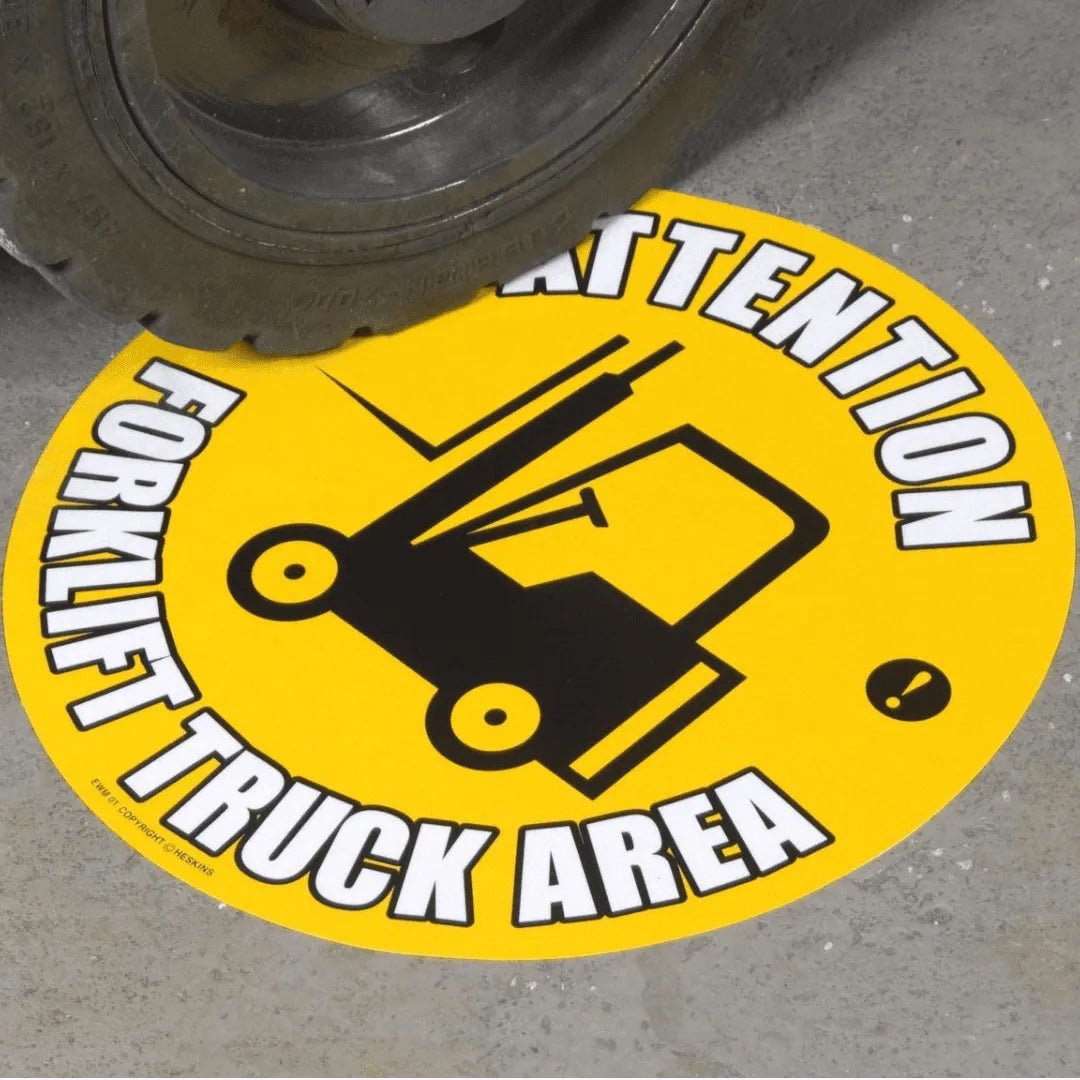 Warehouse Floor Graphic Marker Safety Signs -High Visibility - Strong Self Adhesive - Slips Away - Anti slip tape - EWM01 - Forklift Truck Area -