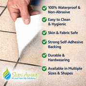 Waterproof Aqua - Safe Anti Slip Tape - Perfect for swimmimg pools, boats, kitchens, and sterile environments - Slips Away - Anti slip tape - H3405 BLK 140x140 - 10pck - 