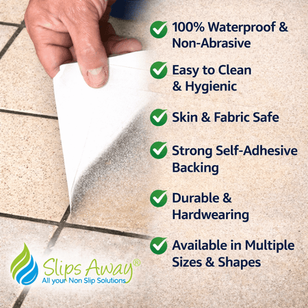 Waterproof Aqua - Safe Anti Slip Tape - Perfect for swimmimg pools, boats, kitchens, and sterile environments - Slips Away - Anti slip tape - H3405 BLK 140x140 - 10pck - 