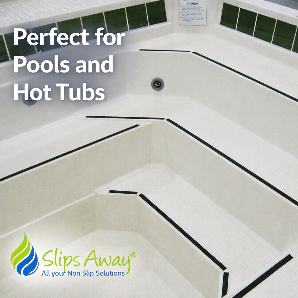 Waterproof Aqua - Safe Anti Slip Tape - Perfect for swimmimg pools, boats, kitchens, and sterile environments - Slips Away - Anti slip tape - H3405 BLK 140x140 - 10pck - 