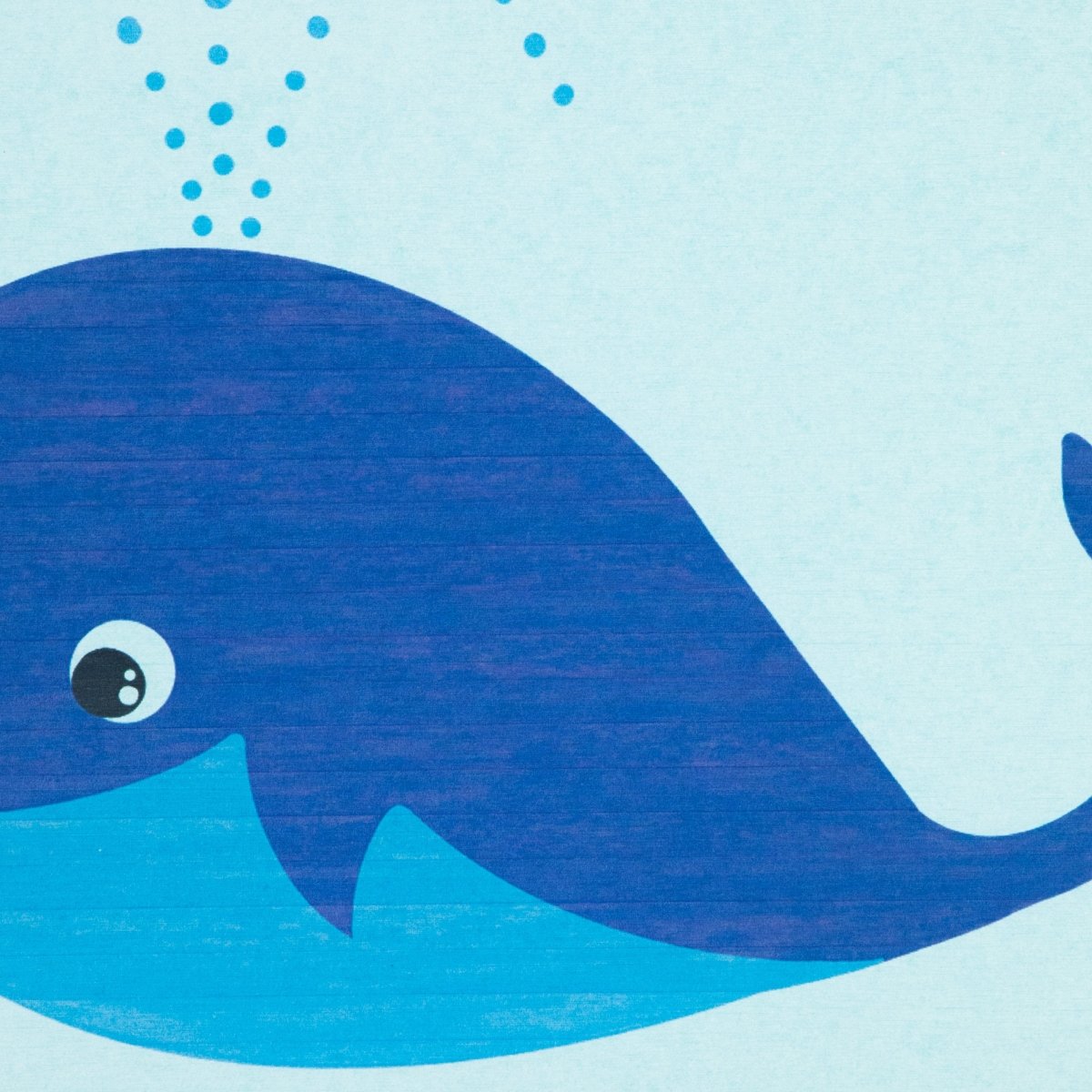 Whale Bathmat - Aqua Blue Mat - Stone Non Slip Bath Mat - Kids Bathroom Decor - Sea Animals Mat - Anti-Slipping Bathroom Whales Mat - Slips Away - 1344490327 -