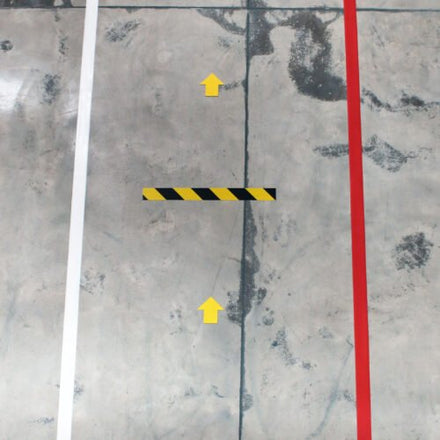 White Aisle Marking Tape – Heavy - Duty Floor Line Marking for Warehouses & Industrial Safety - Slips Away - Anti slip tape - White/permstripe - H6901W 75mm - 