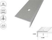 Anodised Aluminium Anti-Slip Stair Nosing - 40 x 20mm, 900mm (2.95ft) Length 