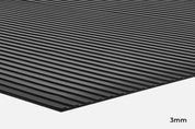 Wide Rib Rubber Anti - slip Matting | 3mm / 900mm / 2m (Custom Cut) - Slips Away - WR3122C - 