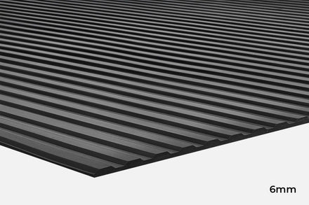 Wide Rib Rubber Anti - slip Matting | 3mm / 900mm / 2m (Custom Cut) - Slips Away - WR3122C - 