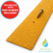 Yellow 50mm Wide Non - Slip Anti - Skid Decking Strips - Safety and Style for Outdoor Space - Slips Away - Decking strips - YELLOW DECKING SAMPLE - 
