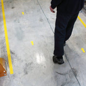 Yellow Aisle Marking Tape – Heavy - Duty Floor Line Marking for Warehouses & Industrial Safety - Slips Away - Anti slip tape - Ylw/permstripe - H6901Y 25mm - 