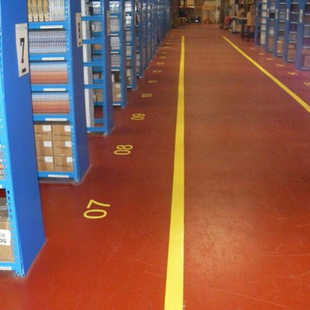 Yellow Aisle Marking Tape – Heavy - Duty Floor Line Marking for Warehouses & Industrial Safety - Slips Away - Anti slip tape - Ylw/permstripe - H6901Y 25mm - 