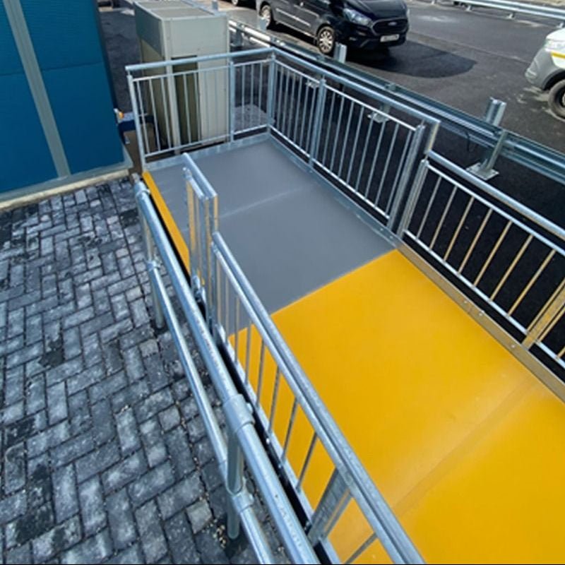 YELLOW GRP Anti-Slip Panel Sheets | Heavy-Duty, Non-Slip Flooring | Weather & Corrosion Resistant - Slips Away - GRP Anti Slip Panels - YELLOW GRP SHEET 1.2m x 1.2m -