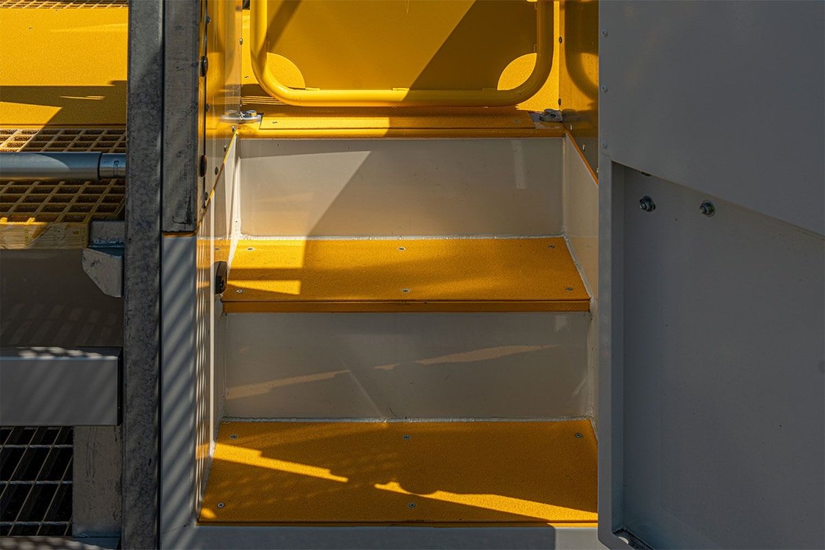 YELLOW GRP Anti-Slip Panel Sheets | Heavy-Duty, Non-Slip Flooring | Weather & Corrosion Resistant - Slips Away - GRP Anti Slip Panels - YELLOW GRP SHEET 1.2m x 1.2m -